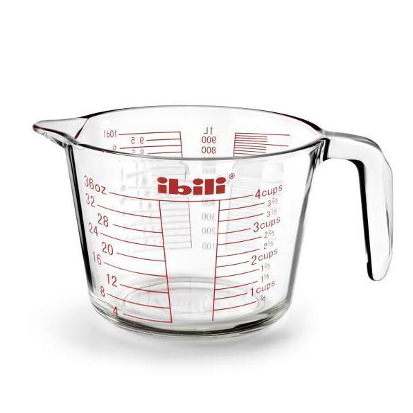 Maatbeker glas 1 liter Ibili