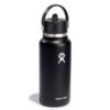 Drinkfles Wide Mouth met rietje 946ml Black Hydro Flask - Afbeelding 2