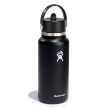 Drinkfles Wide Mouth met rietje 946ml Black Hydro Flask - Afbeelding 2
