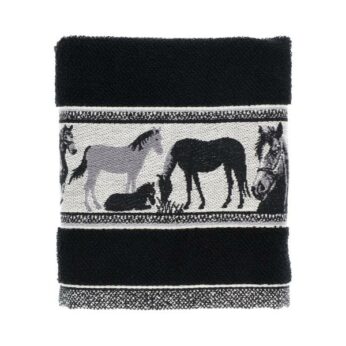 Handdoek Horse Black Bunzlau Castle
