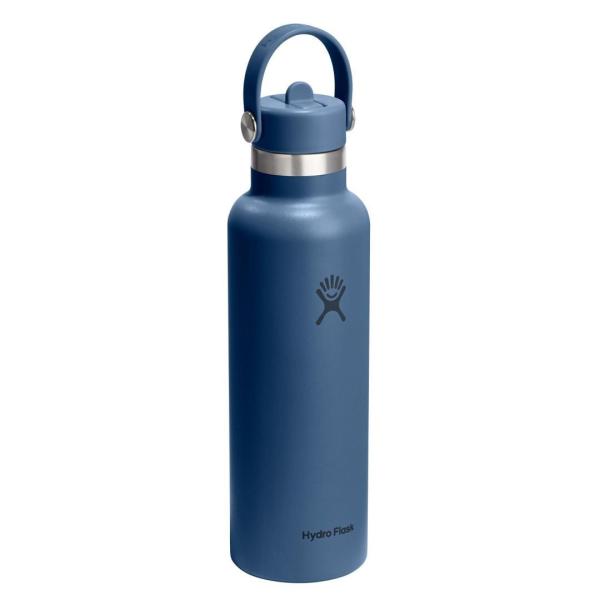 Drinkfles Standard Mouth met rietje 621ml Harbor Blue Hydro Flask - Afbeelding 2