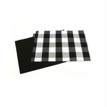 Placemats zwart 2 stuks KOOK*