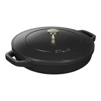 Braadpan+grillpan 24cm zwart Staub - Afbeelding 5
