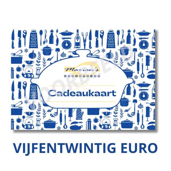 Kadobon 25 euro Marian's Kookwereld