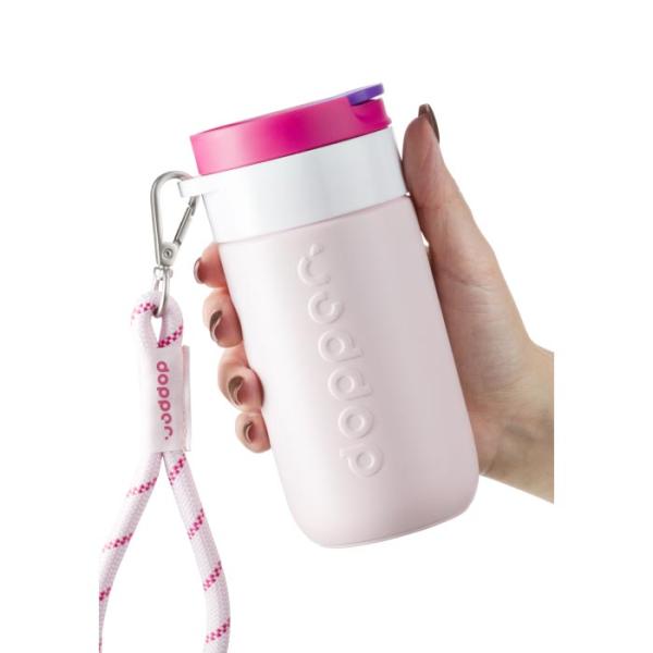 Wrist Cord White Mug Ring - Cherry Pink Dopper - Afbeelding 3