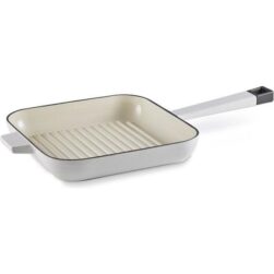 Grillpan 25cm gietijzer Baron wit Habonne