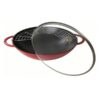 Wok 30cm rood met deksel Staub - Afbeelding 2