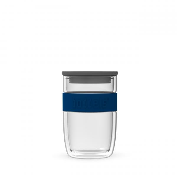 Dubbelw. theeglas met filter Boddels donkerblauw - Afbeelding 4