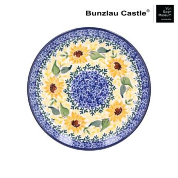 Bordje gebak 16cm Sunflowers VGM Bunzlau Castle