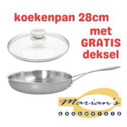 Koekenpan 28cm+deksel Industry-5 Demeyere