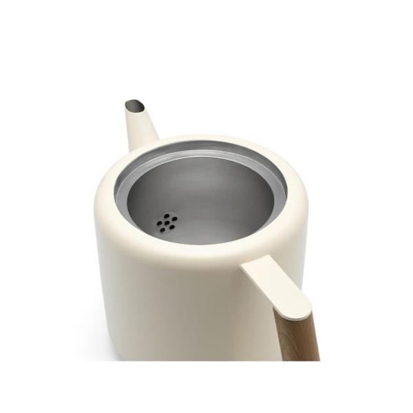 Theepot Duet Design Boston Wit dubbelwandig 1.1 liter mat rvs Bredemeijer - Afbeelding 2